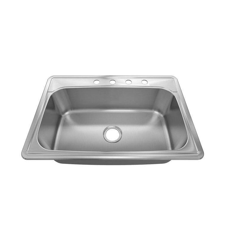 Sinber 33'' x 22'' Stainless Steel Single Bowl Drop-In Kitchen Sink