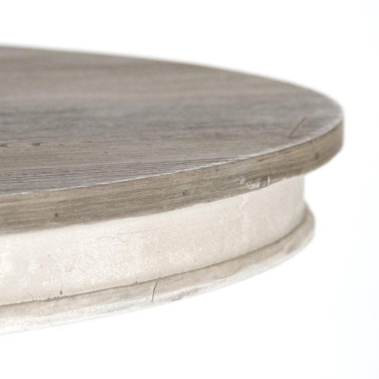 Chandler Round Weathered Wood Extendable Dining Table