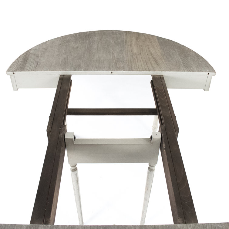 Martel Gray Wood and Marble Extendable Dining Table