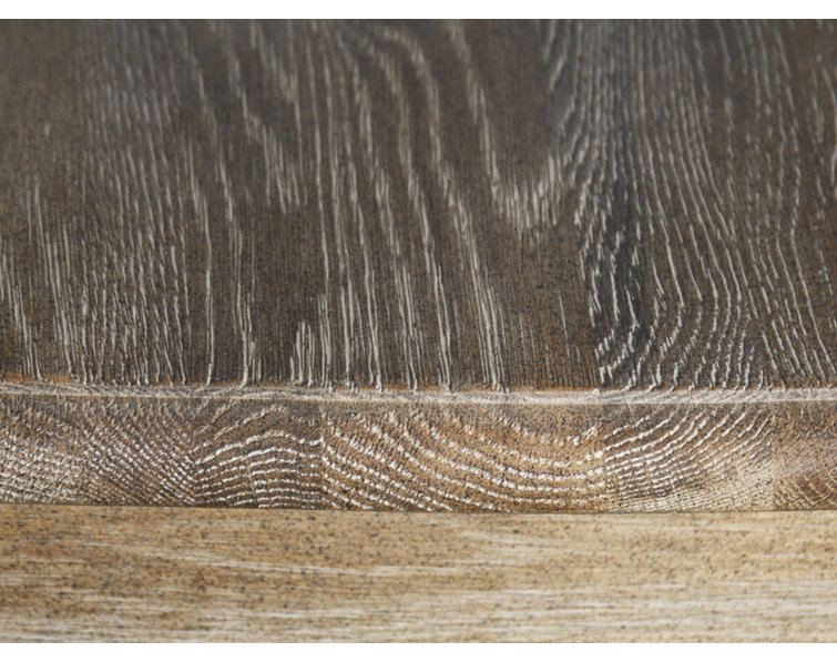 Gray Oak Live Edge Solid Wood Rectangular Dining Table