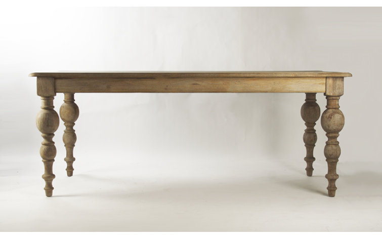 Gray Oak Live Edge Solid Wood Rectangular Dining Table