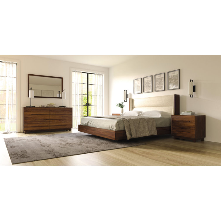 Natural Walnut Double 8-Drawer Dresser