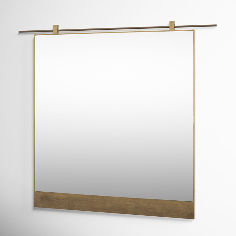 Antique Brass Rectangular Bathroom Mirror 45"x50"