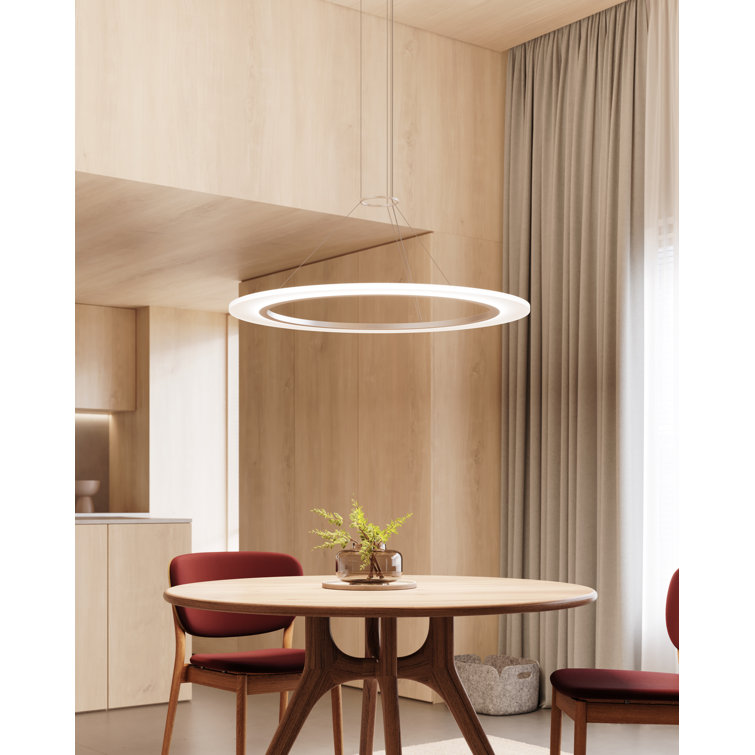 Arctic Rings 30.5" Silver Aluminum LED Pendant for Indoor/Outdoor