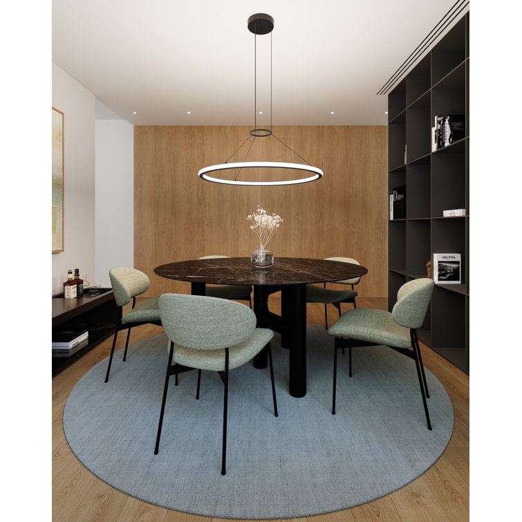 Satin Black Luna LED Indoor/Outdoor Contemporary Pendant Light