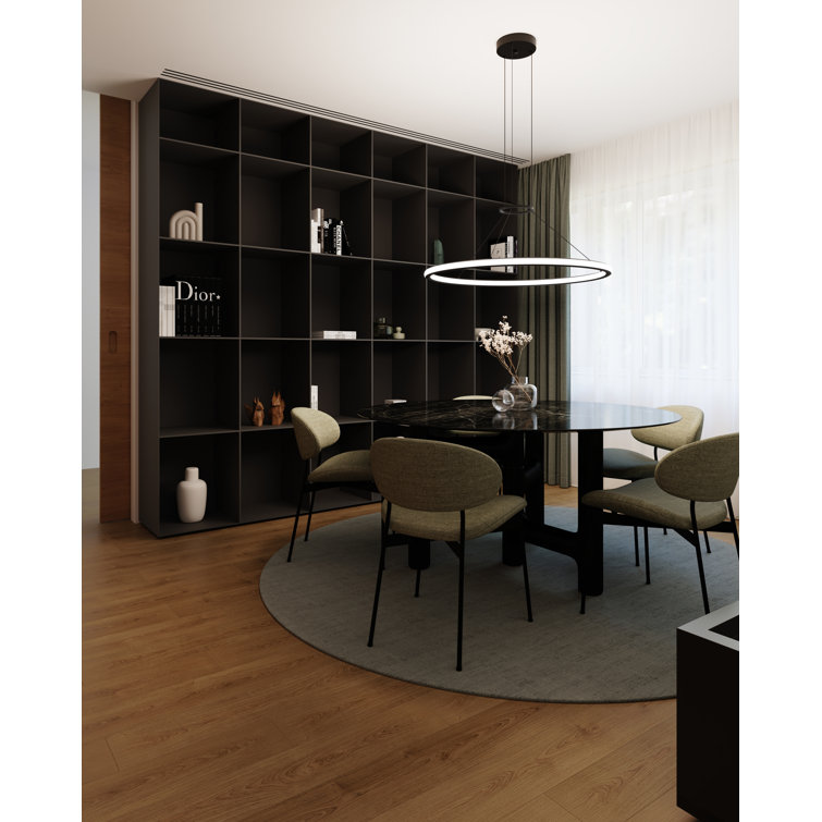 Satin Black Luna LED Indoor/Outdoor Contemporary Pendant Light