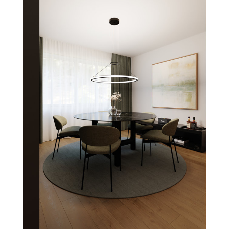Satin Black Luna LED Indoor/Outdoor Contemporary Pendant Light