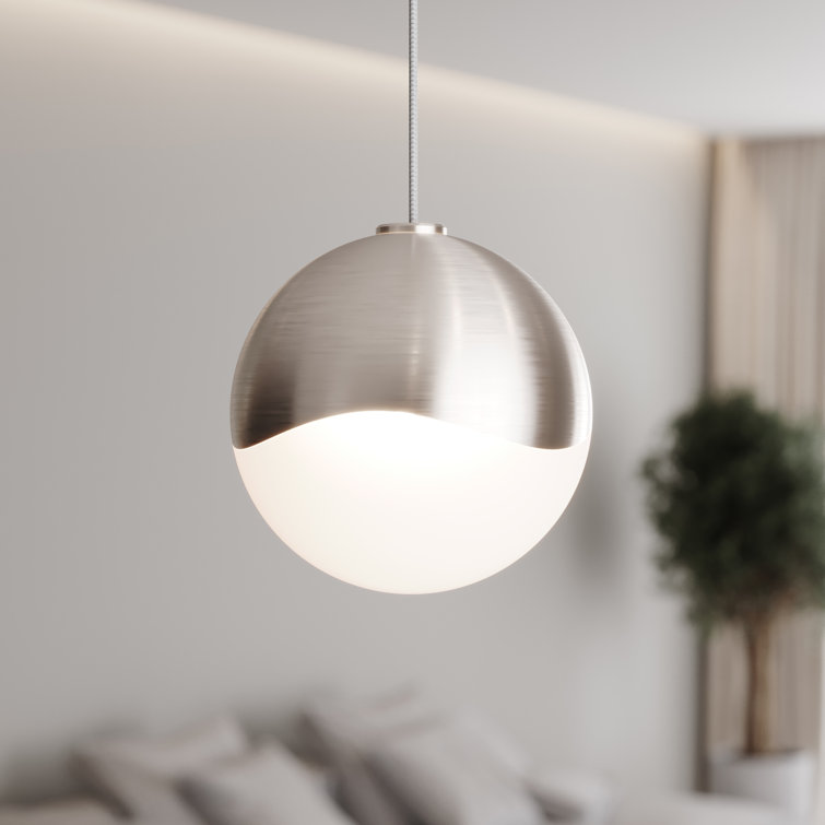 Luminous Globe 3.25" LED Pendant in Satin Nickel Finish