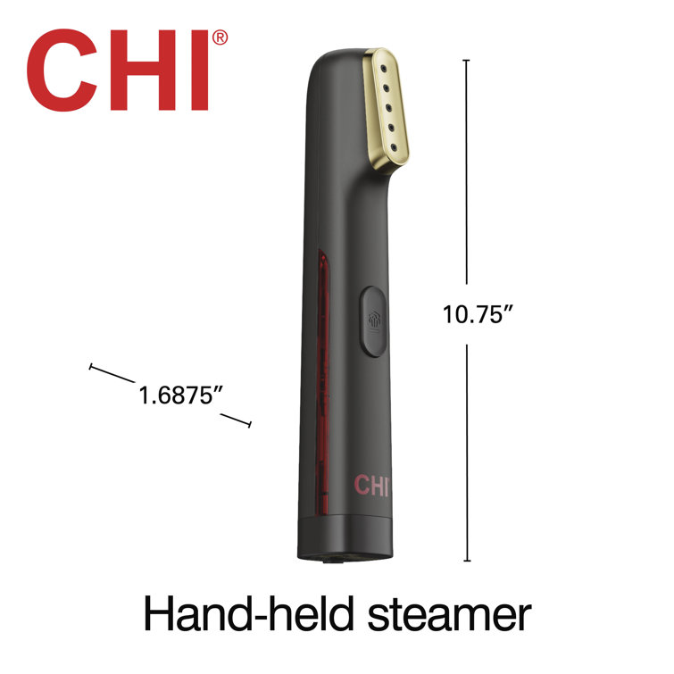 Compact Black and Gold Handheld Garment Steamer