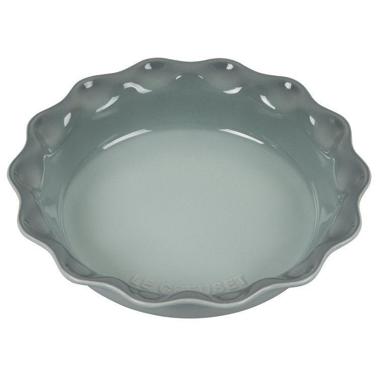Sea Salt Green Stoneware 9" Fluted Pie Dish