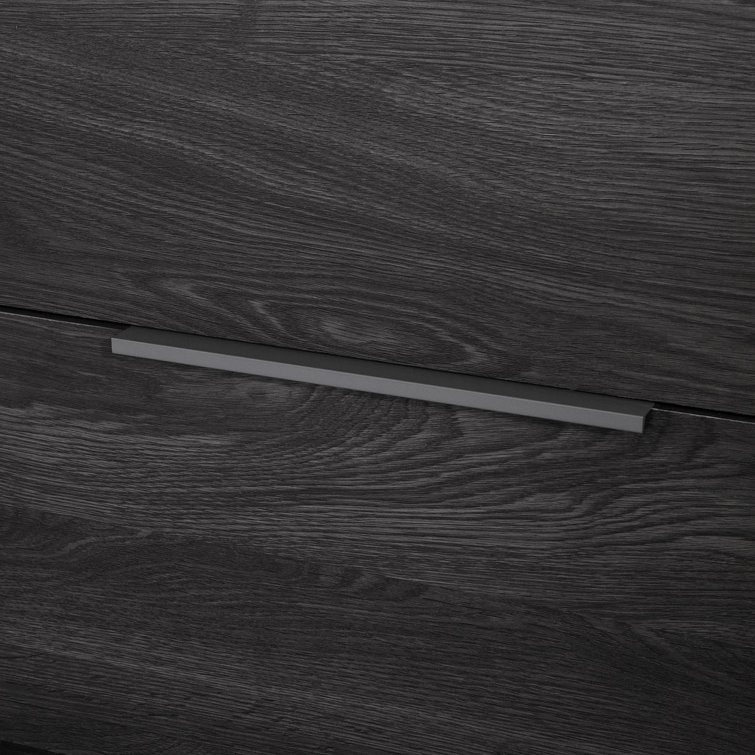 Gray Oak 1-Drawer Minimalist Nightstand