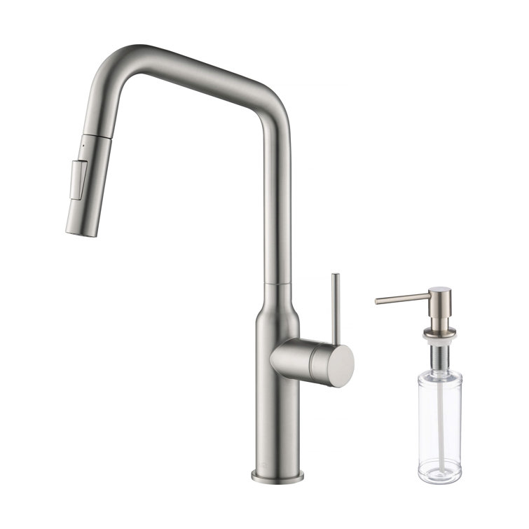 Brushed Nickel Single Handle Pull-Out Spray Kitchen Faucet