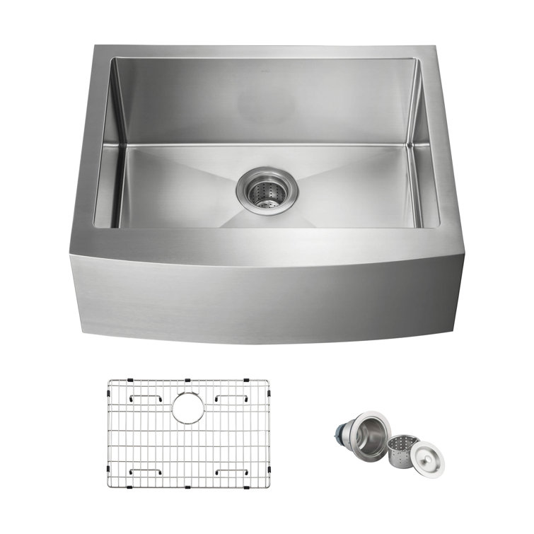 27'' Stainless Steel Farmhouse Single Bowl Kitchen Sink