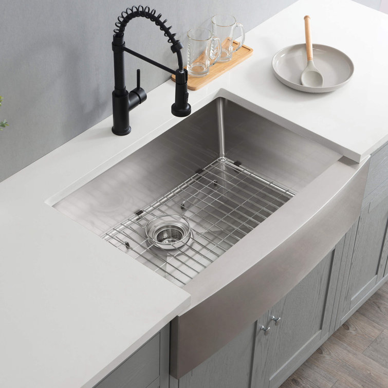 27'' Stainless Steel Farmhouse Single Bowl Kitchen Sink