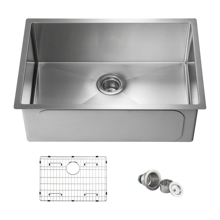 28'' Rectangular Undermount Single Bowl Stainless Steel Kitchen Sink