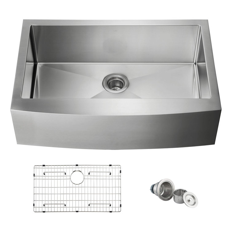 33'' Stainless Steel Farmhouse Apron Single Bowl Kitchen Sink