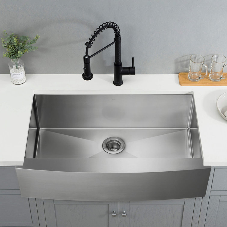 36'' Stainless Steel Farmhouse Apron Single Bowl Kitchen Sink