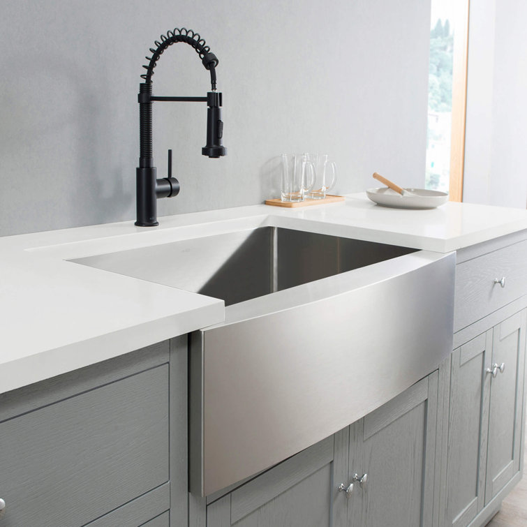 36'' Stainless Steel Farmhouse Apron Single Bowl Kitchen Sink