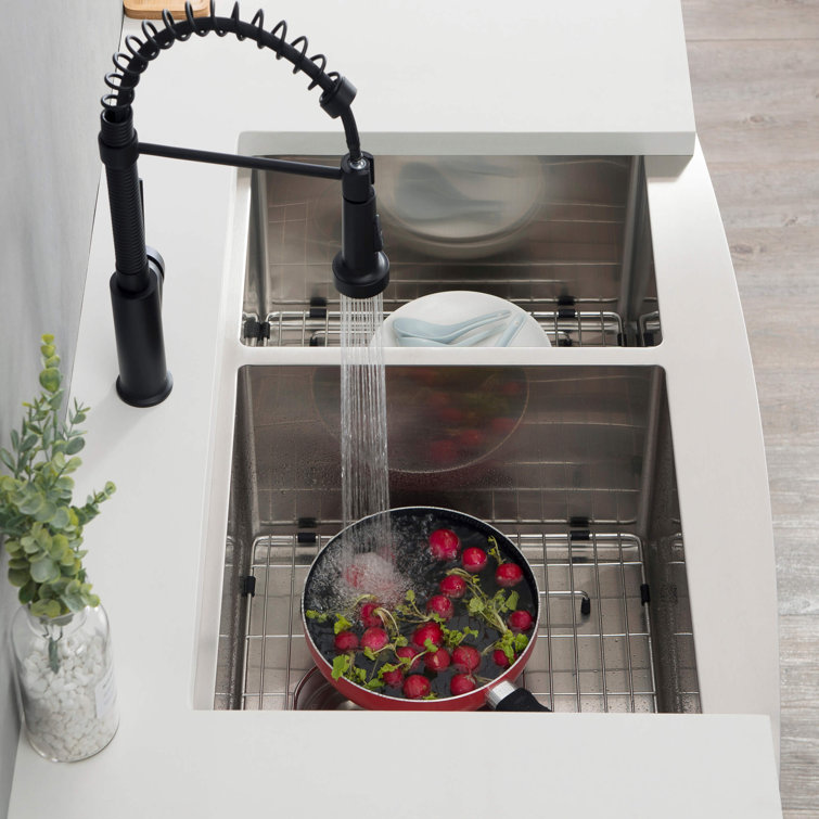 36'' Stainless Steel Farmhouse Double Bowl Kitchen Sink
