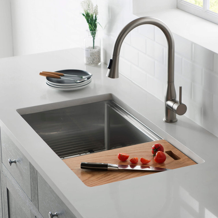 Kibi 33'' Satin Stainless Steel Single Bowl Undermount Sink