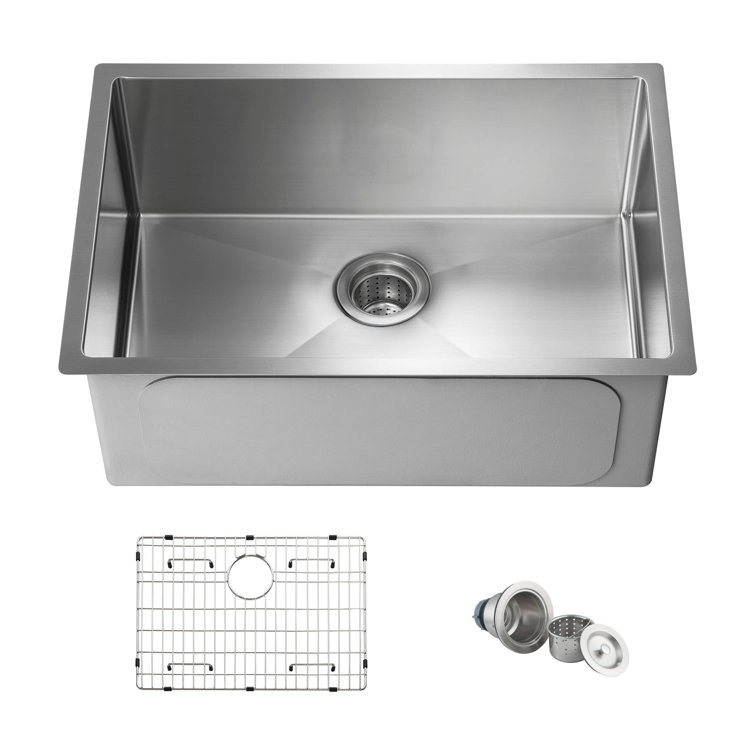 26'' Stainless Steel Undermount Single Bowl Kitchen Sink