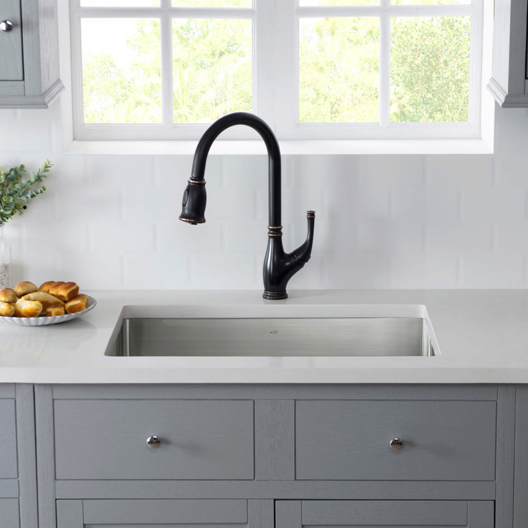 26'' Stainless Steel Undermount Single Bowl Kitchen Sink