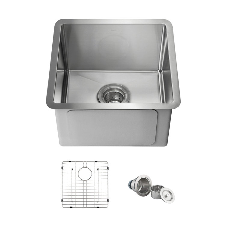 16'' Stainless Steel Undermount Single Bowl Kitchen Sink