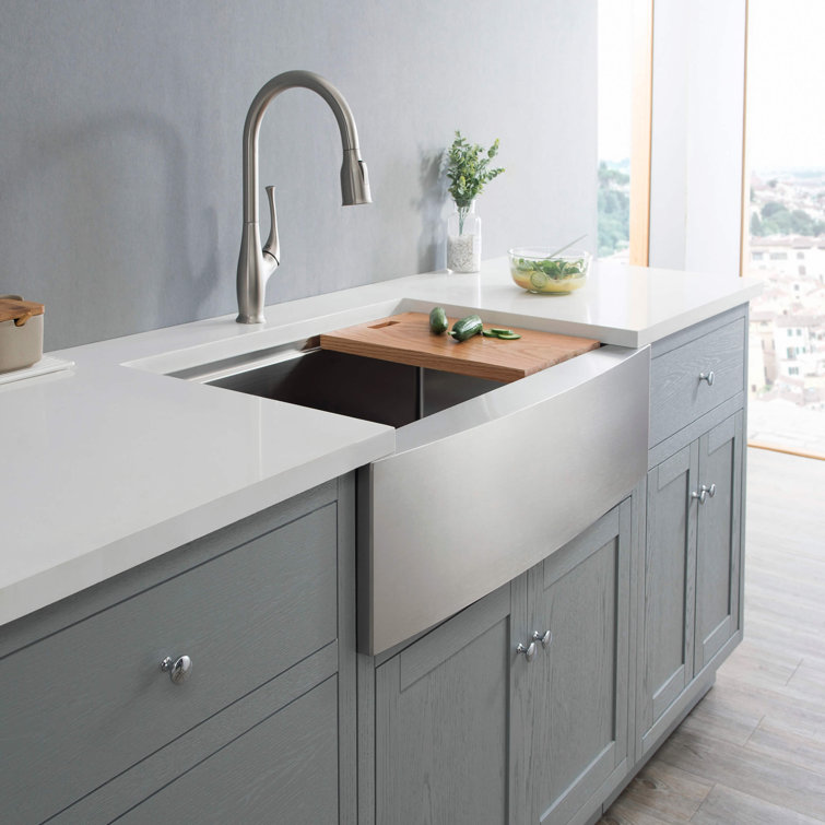 27'' Stainless Steel Farmhouse Apron Single Bowl Kitchen Sink