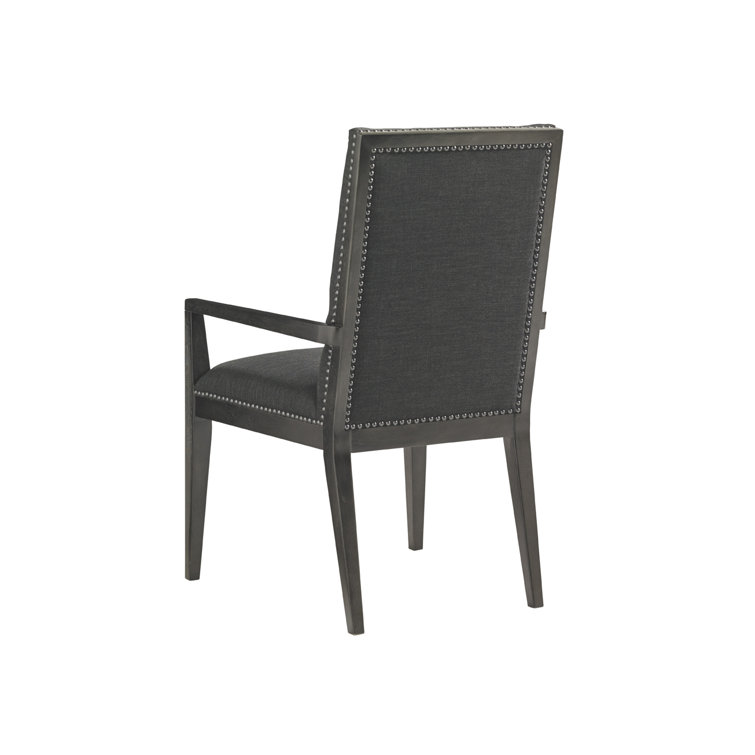 Carrera Vantage Contemporary Carbon Gray Upholstered Arm Chair