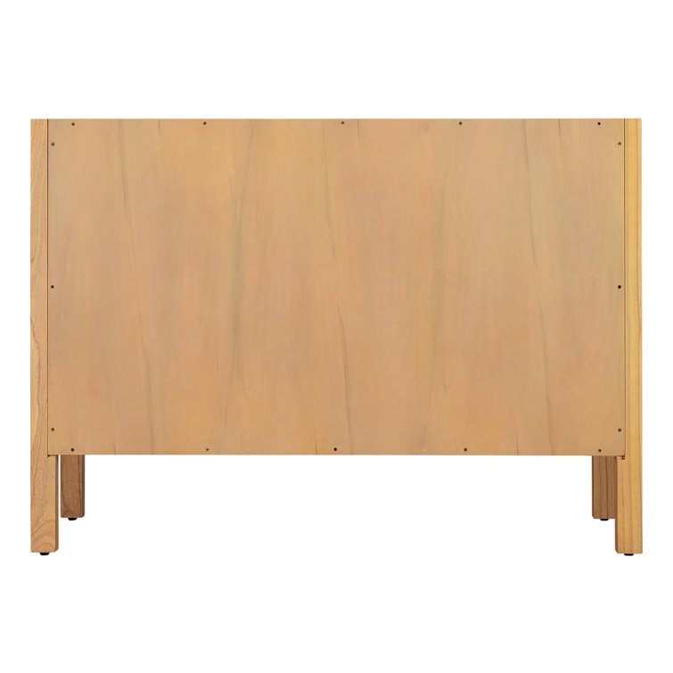 48" Natural Oak Single Bathroom Vanity with Arctic White Quartz Top