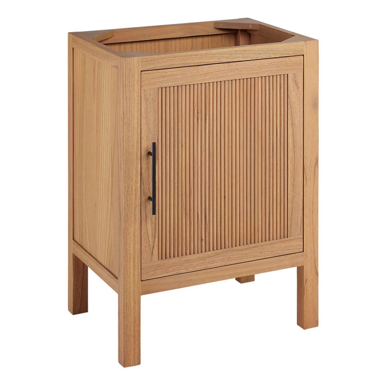 Ayanna 24" Natural Mindi Wood Single Bathroom Vanity