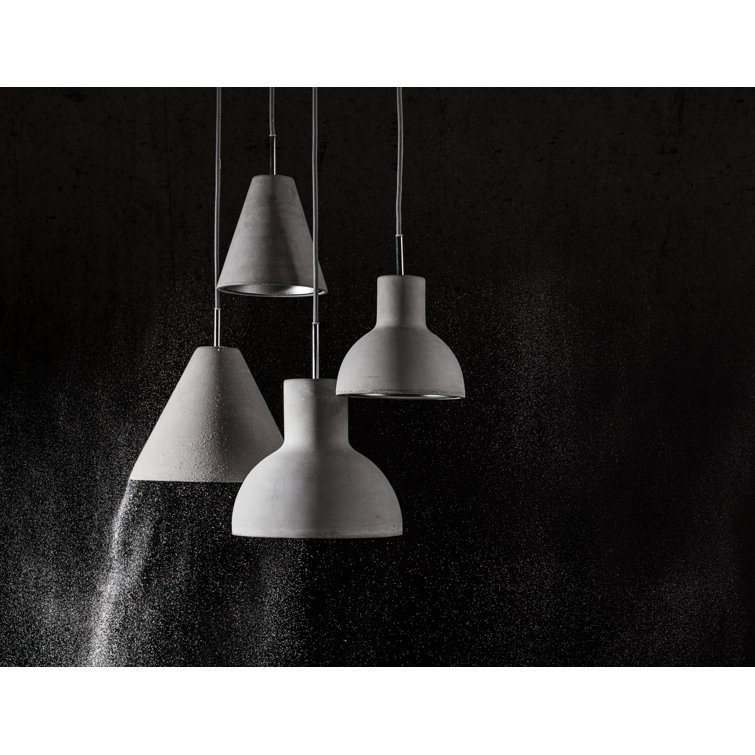 White Concrete 1-Light Pendant Lamp