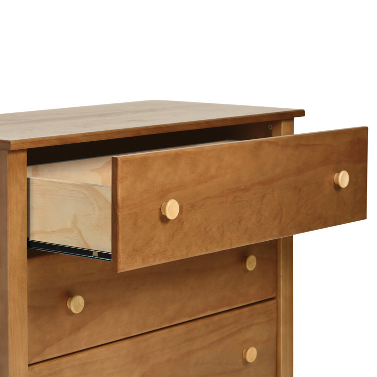 Sprout 3-Drawer Mid-Century Modern Changer Dresser in Chestnut/Natural