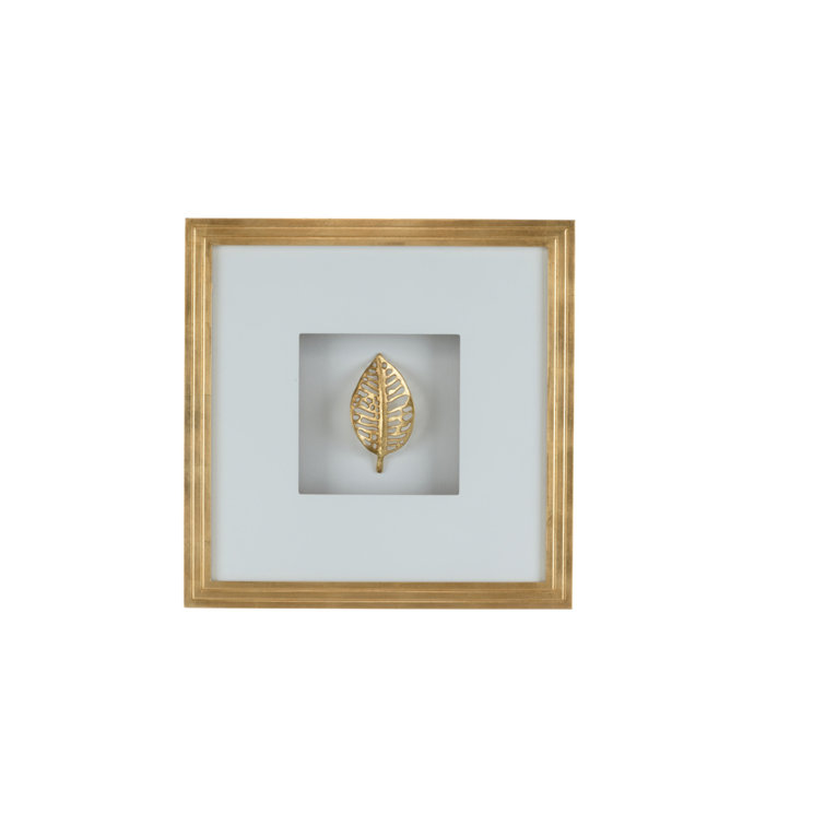 Gold Leaf Print with Tempered Glass Frame