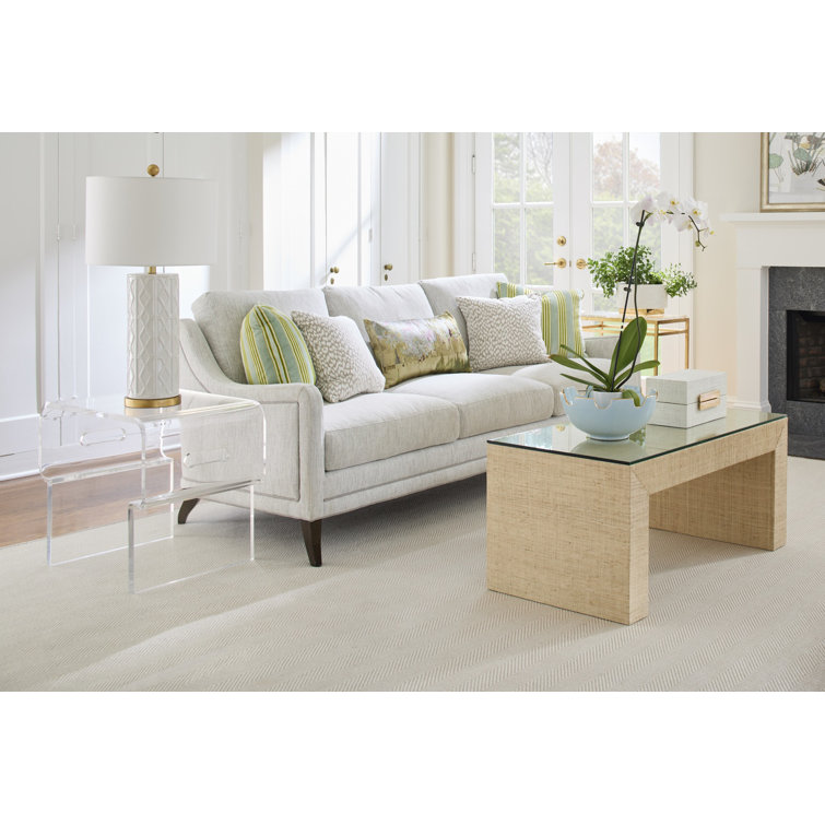 Chelsea House Modern Gold Metal & Glass Square Side Table