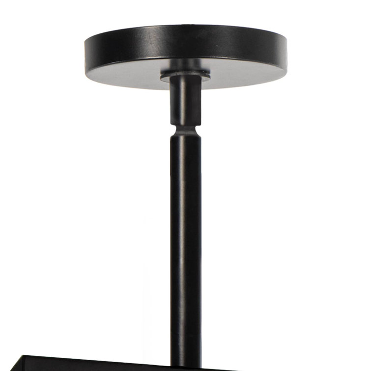 Montecito Black Iron and Frosted Glass 4-Light Outdoor Lantern
