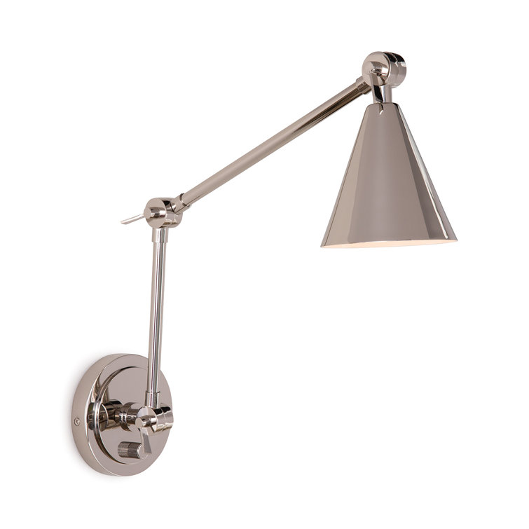 Polished Nickel Adjustable Arm LED Wall Sconce