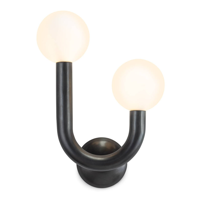 Dual Glow Dimmable Oil-Rubbed Bronze Brass Sconce