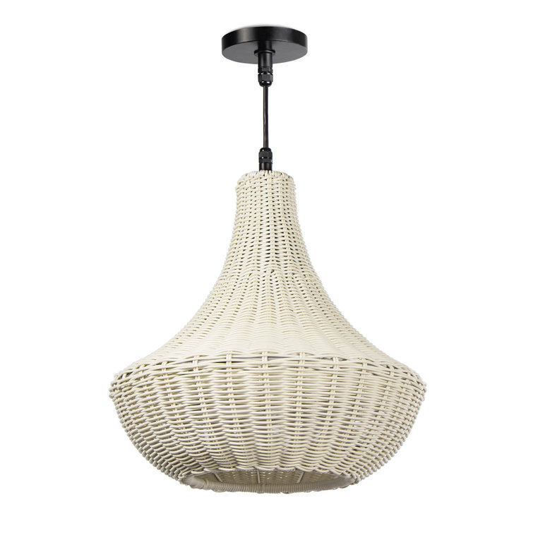 Vista 17" White Outdoor Chandelier with Empire Shape