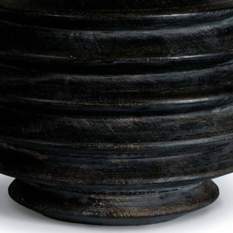 Ebony Groove 18" Table Lamp with Linen Shade and Polished Brass Accents