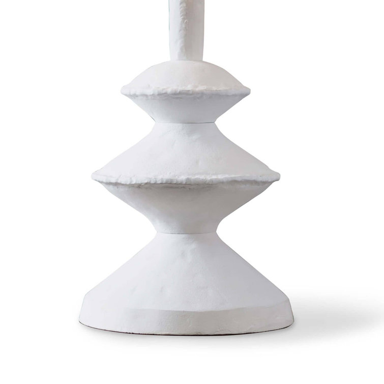 Elegant Hope 28" White Table Lamp with Linen Shade and Brass Accents