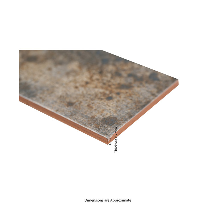 Marza Rust Glossy Brown Ceramic Subway Wall Tile