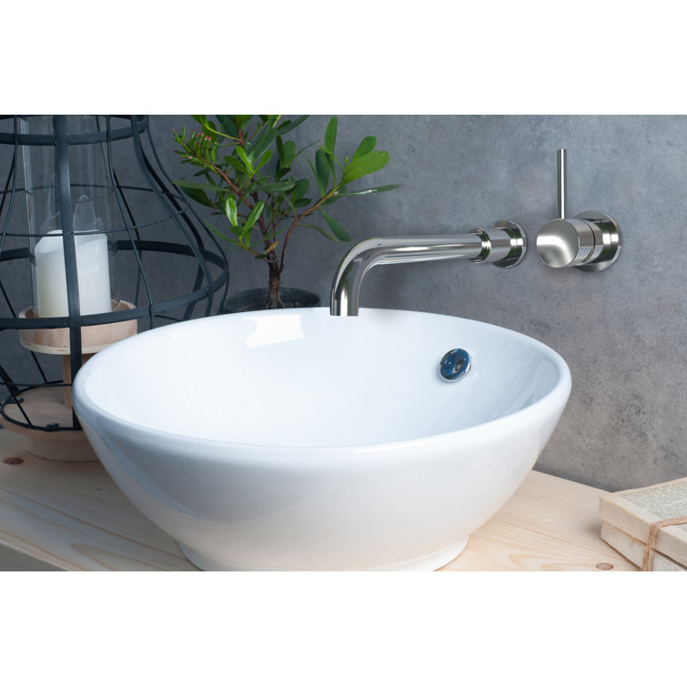 Chrome Wall Mounted Single-Handle Bathroom Faucet