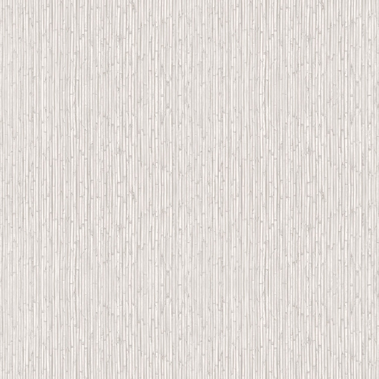 Gray Bamboo Textured Non-Woven Wallpaper Roll 33' x 21''