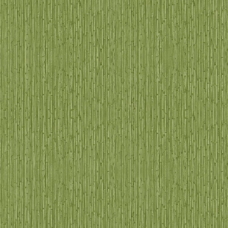 Green Bamboo Textured Non-Woven Wallpaper Roll