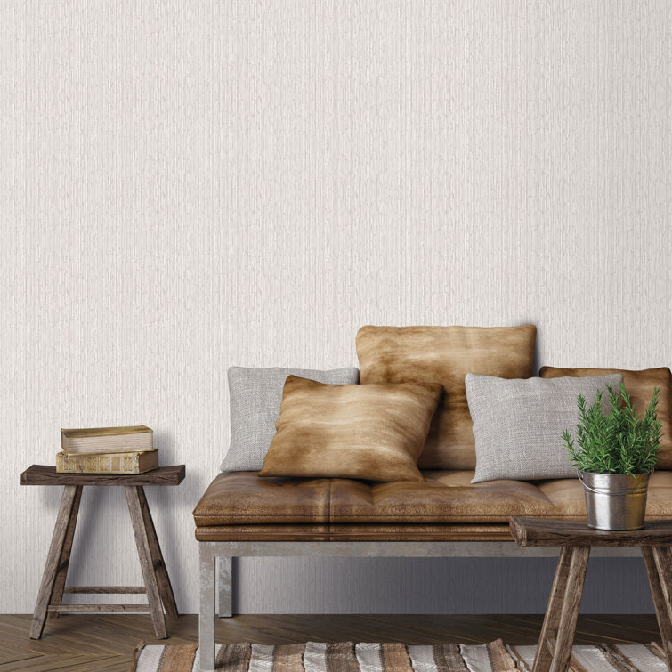 Gray Bamboo Textured Non-Woven Wallpaper Roll 33' x 21''