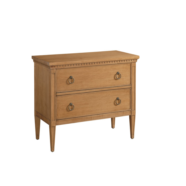 Mid-Century Modern Dartmoor 38'' Brown Solid Wood Nightstand