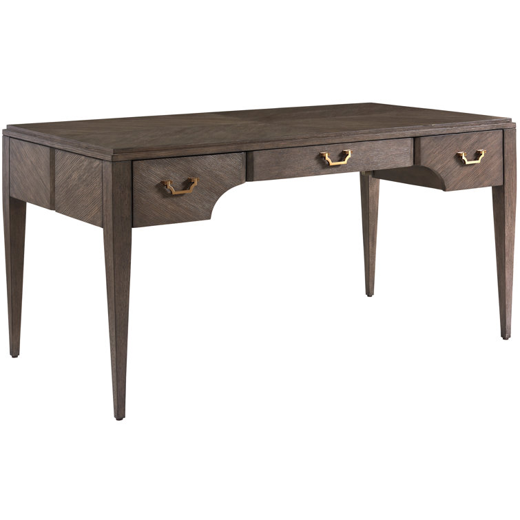 Bennett Mid-Century Modern Falcon Brown Home Office Desk with Drawers