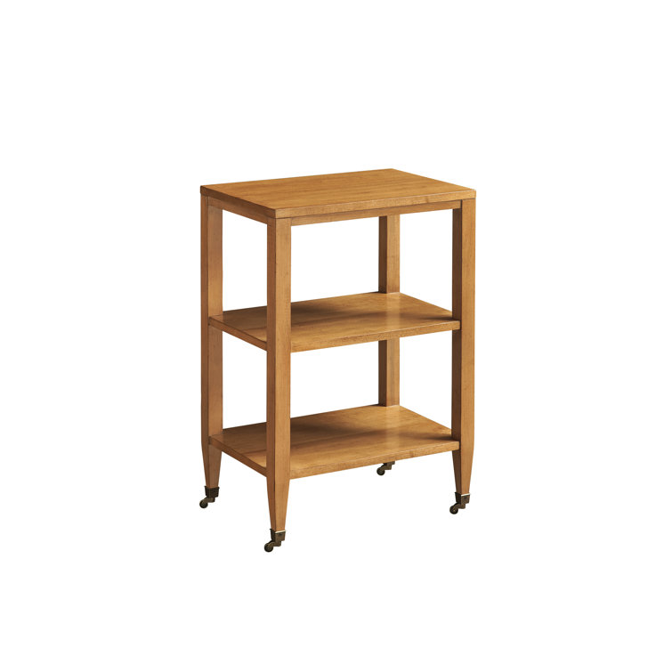 Mid-Century Modern Brown Wood and Metal Rectangular End Table