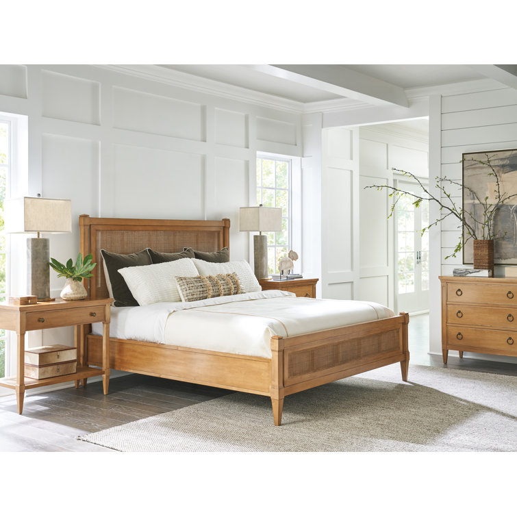Queen Brown Wood Frame Poster Bed with Headboard